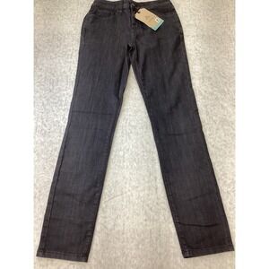 Prana Kayla High Rise Jean Womens 0 25 Solid Denim Dark Grey Black 1968371 NEW.